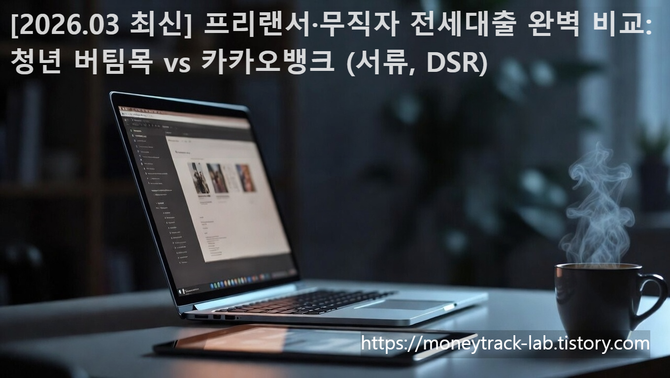 2026년 소득 증빙이 어려운 프리랜서 무직자를 위한 청년 버팀목 카카오뱅크 전세자금대출 조건 비교 썸네일