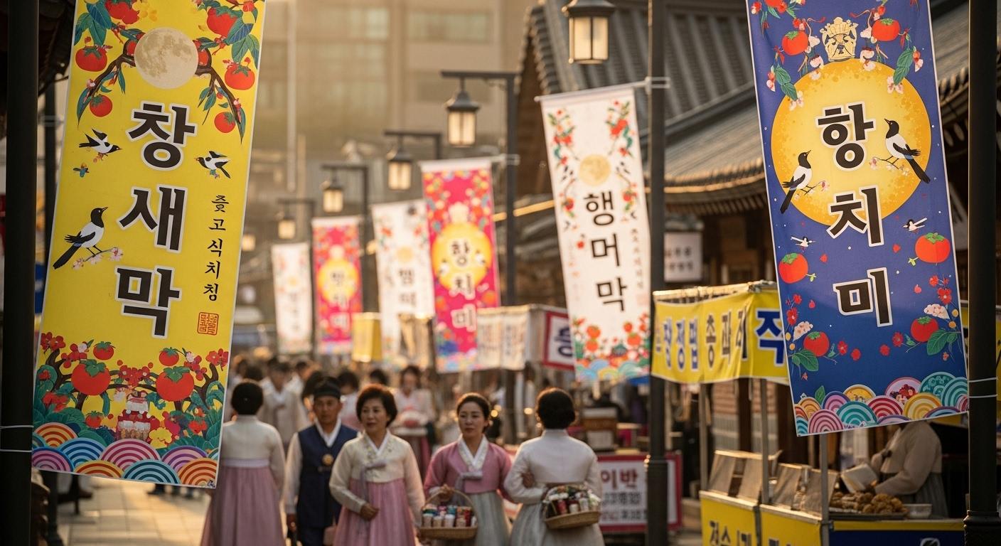 추석 한가위 현수막