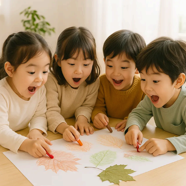 가을 낙엽 순환 놀이터