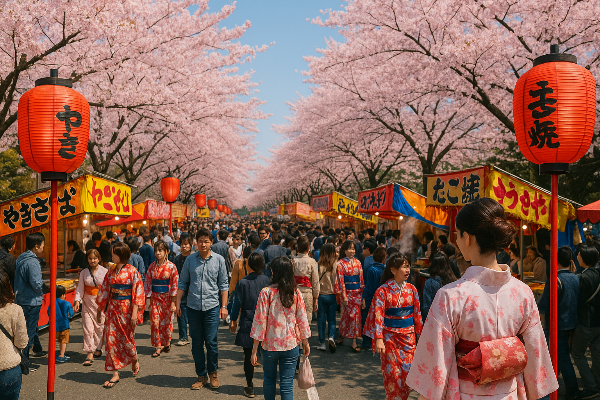 일본 사쿠라 마쓰리 축제 관련 사진