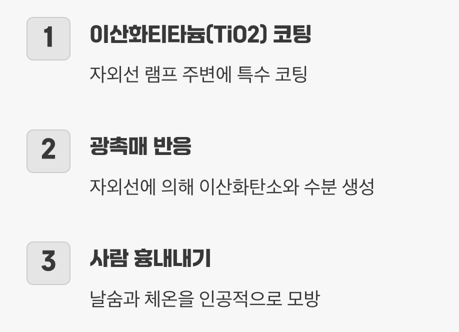 흉내 내기의 기술, '광촉매 방식'