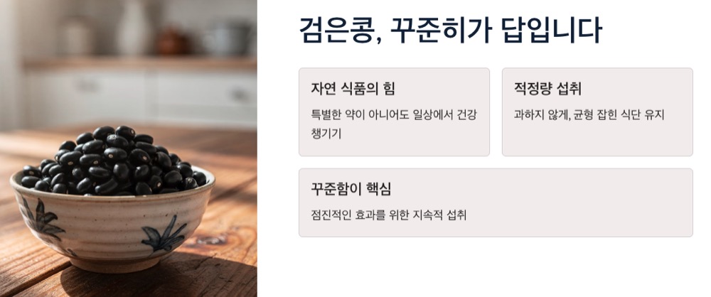 검은콩 효능을 보기 위해서 꾸준히 섭취