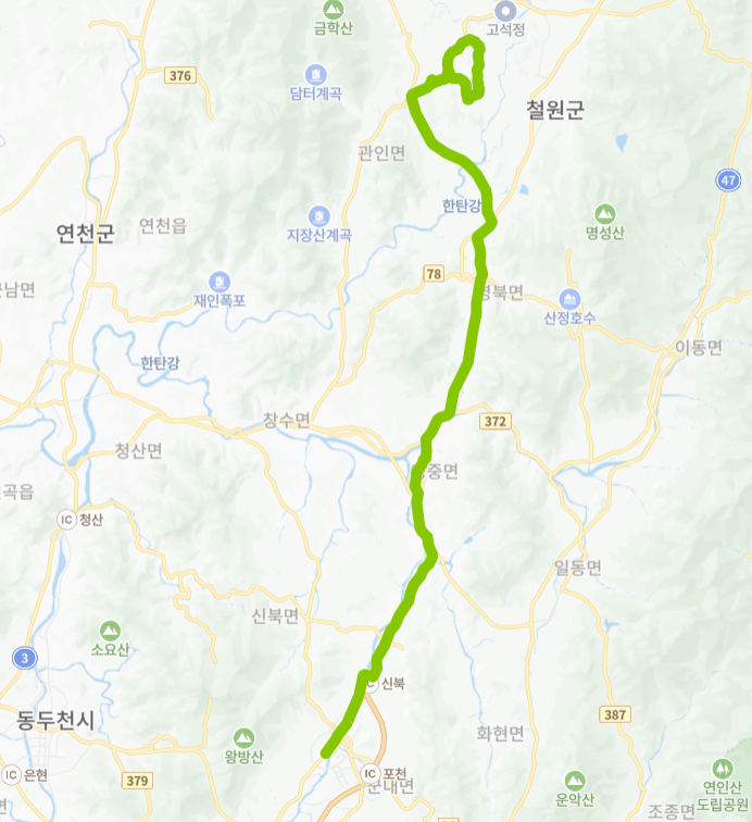 포천-89번-버스-노선-지도