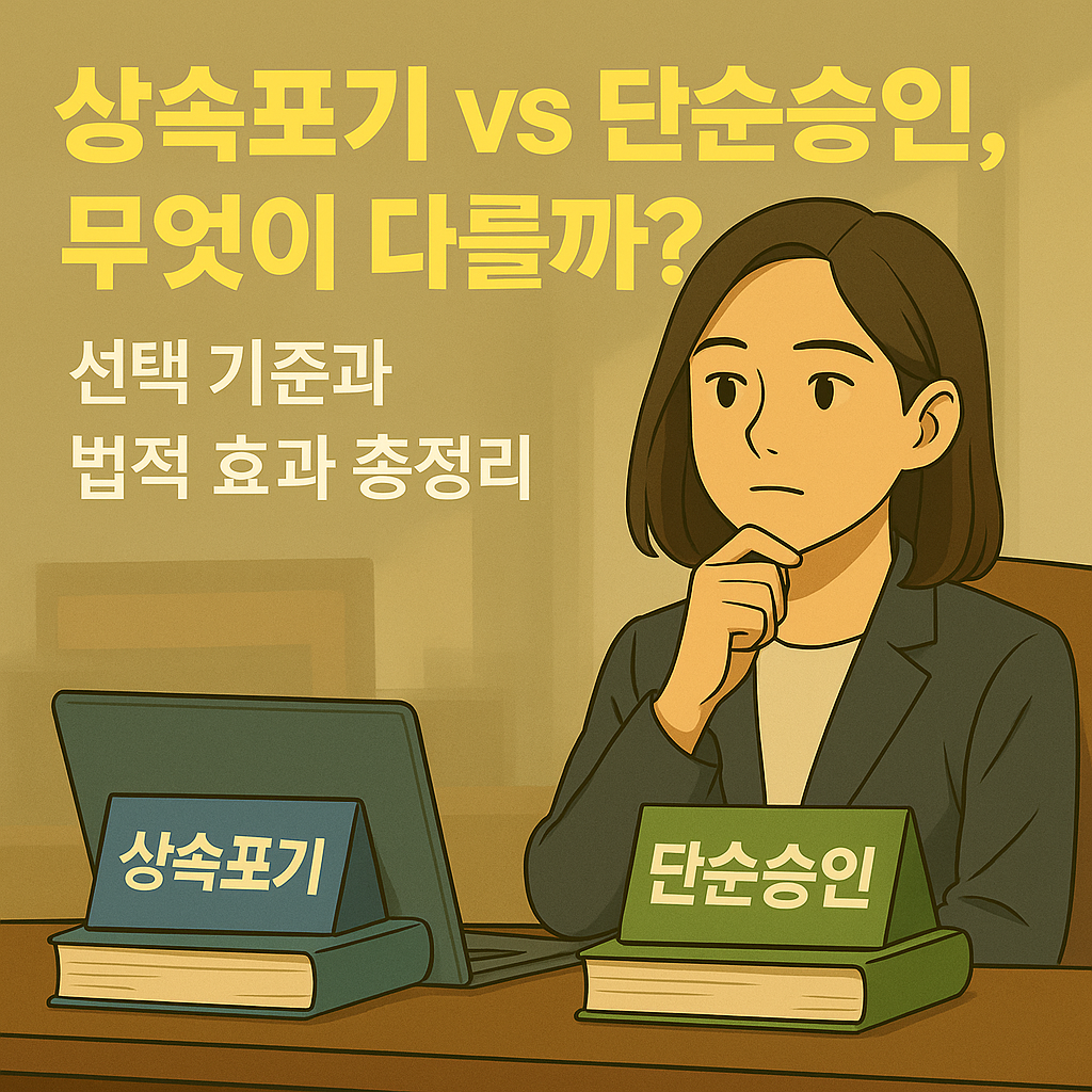 상속포기 vs 단순승인 차이｜선택 기준과 주의할 법적 효과 정리