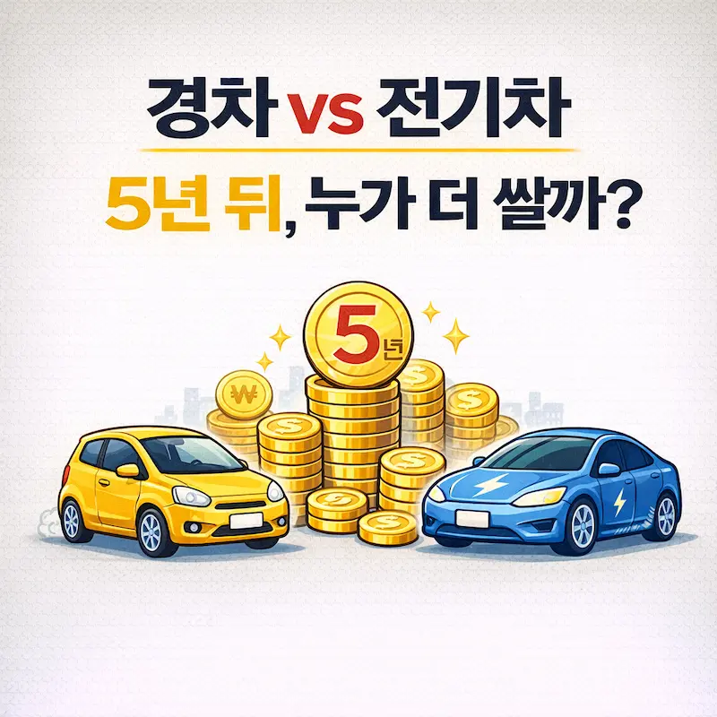 2026 경차 vs 전기차 5년 총비용(TCO) 비교: 보험료와 감가상각 포함 시 실제 지출 역전 지점 분석 데이터