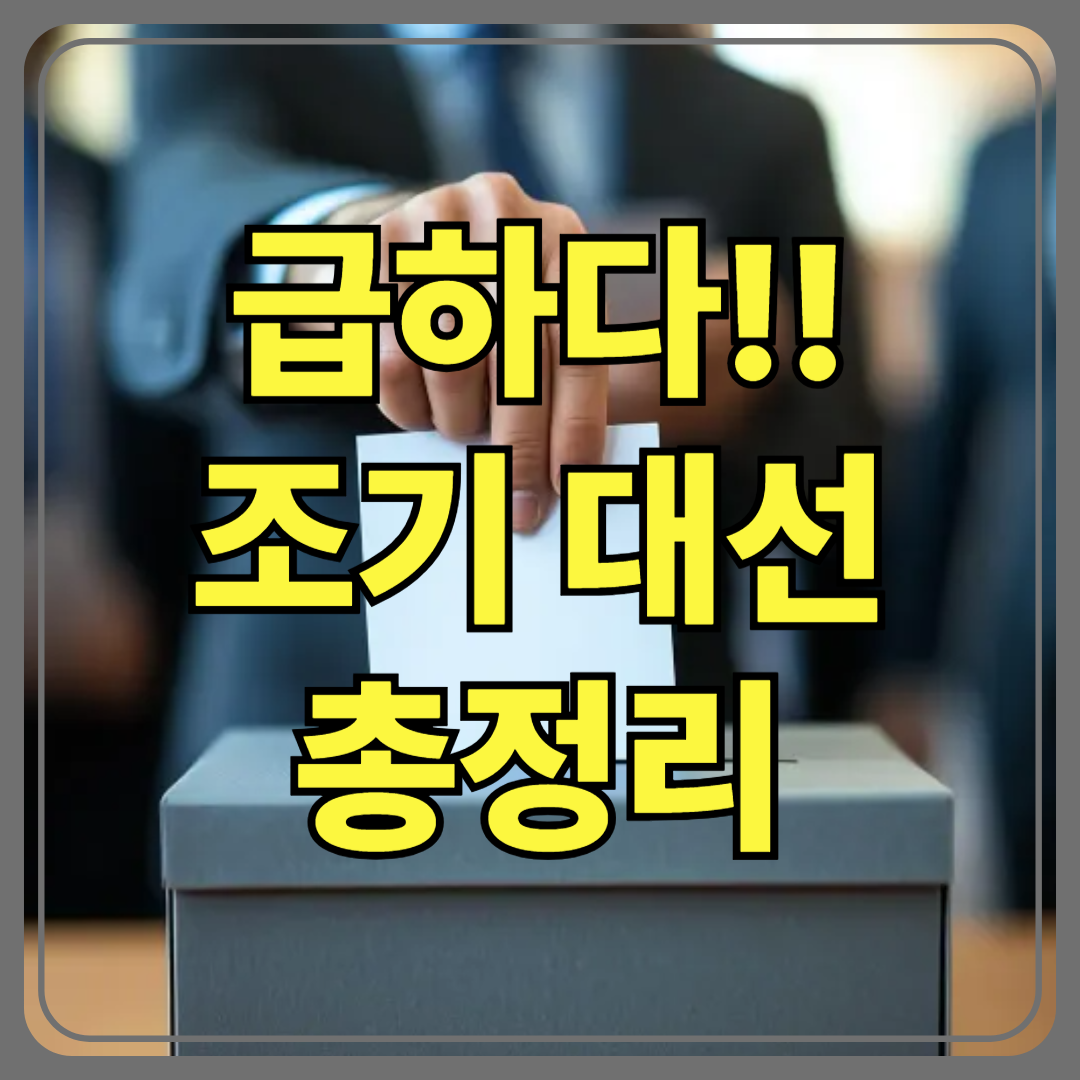 2025 조기 대선, 언제? 누가? 탄핵 이후 일정 A to Z