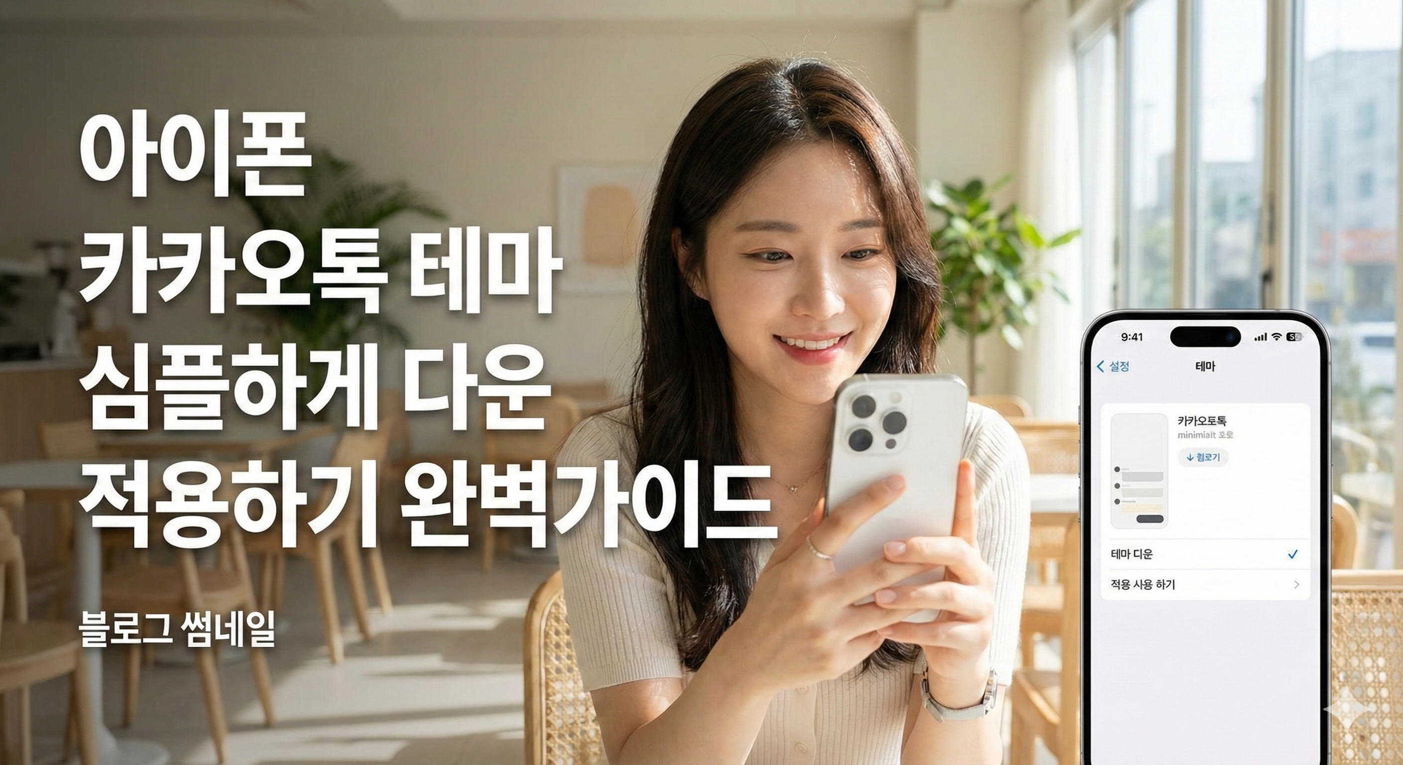 아이폰 카카오톡 테마 심플하게 다운 적용하기 완벽 가이드