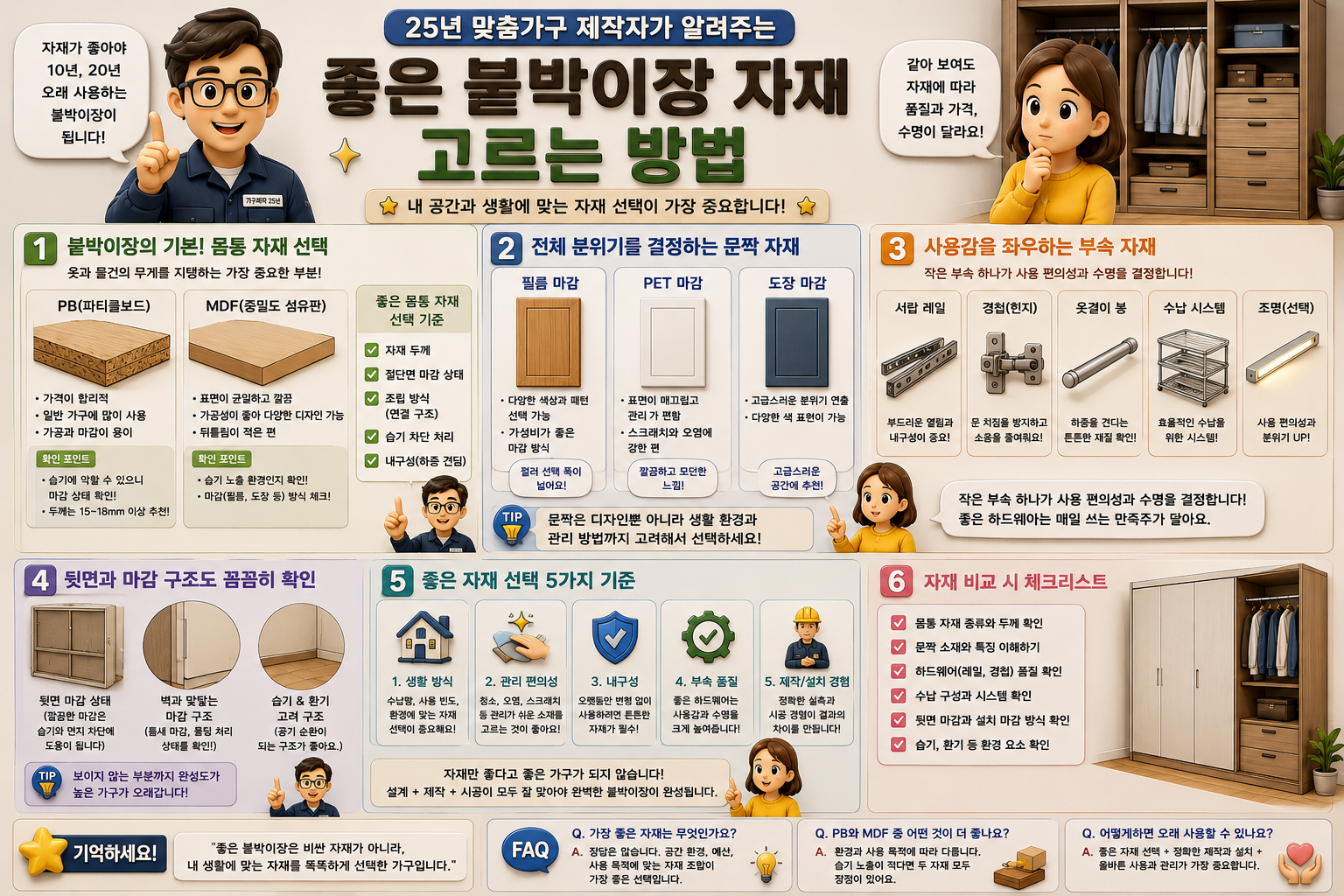좋은 붙박이장 자재 고르는 방법