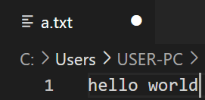 b-branch 브랜치에서 a.txt 파일에 world 추가