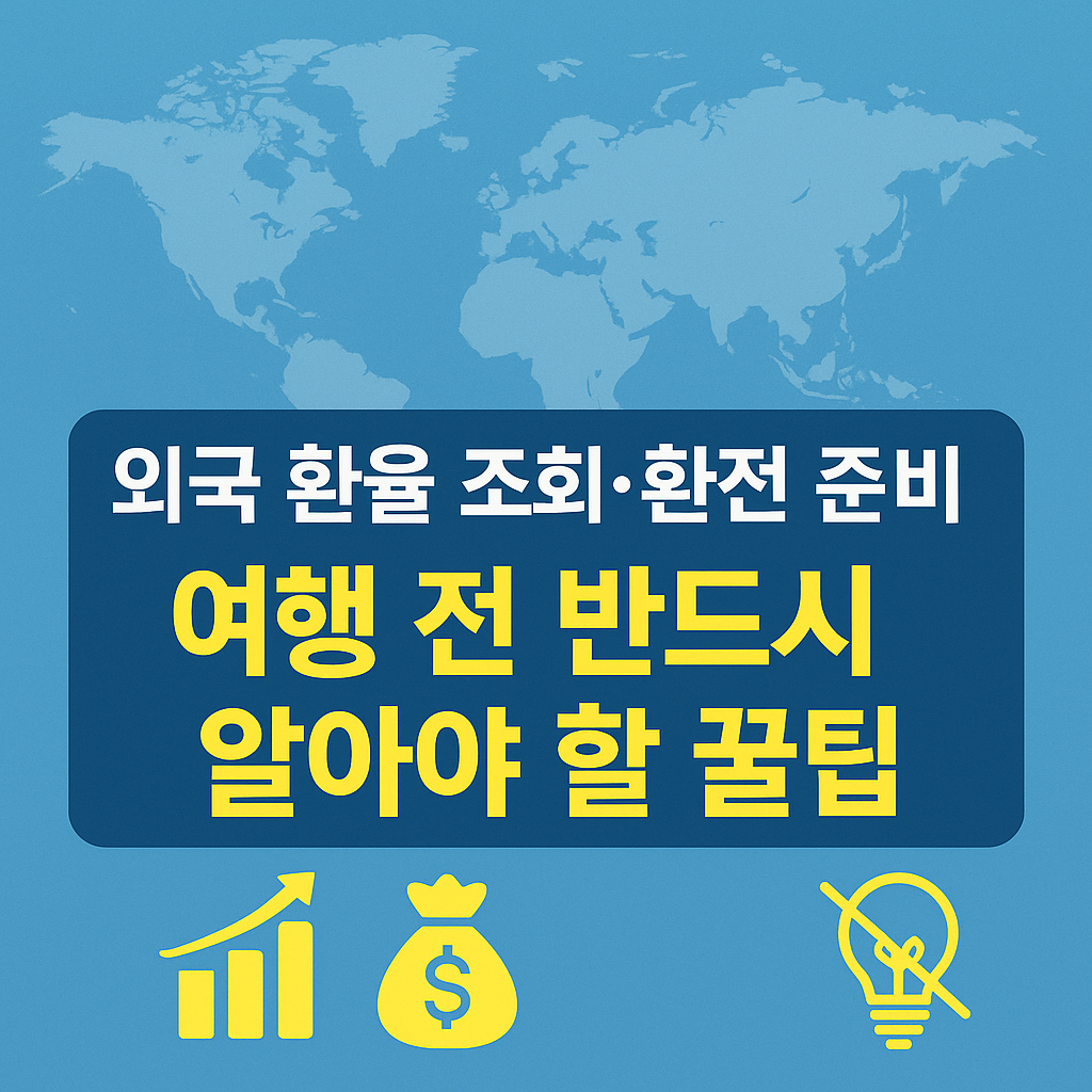 외국 환율 조회·환전 준비, 여행 전 반드시 알아야 할 꿀팁