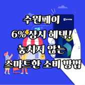 수원페이 6% 상시 혜택! 놓치지 않는 스마트한 소비 방법