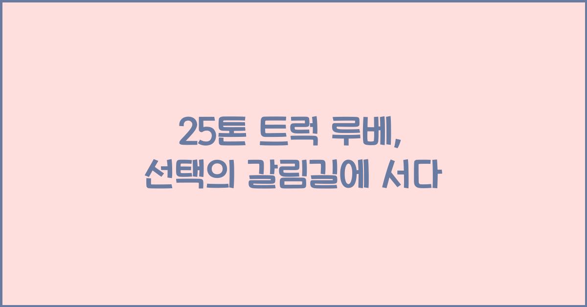 25톤 트럭 루베