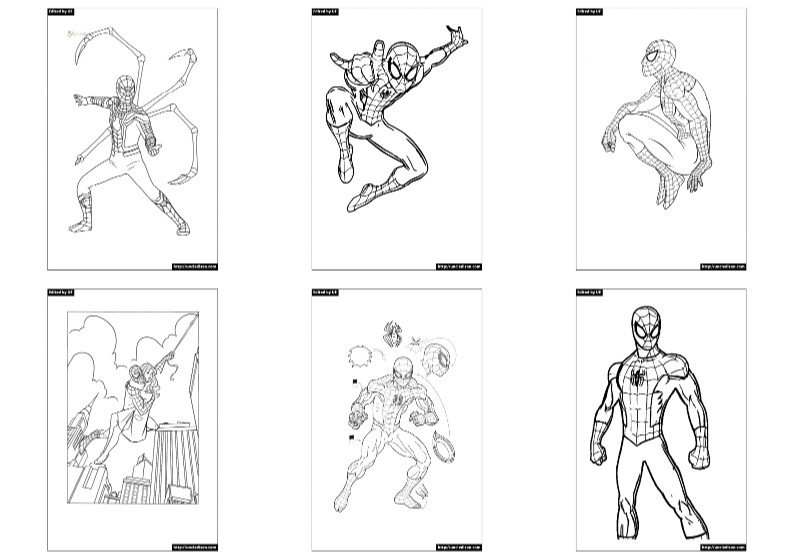 스파이더맨 색칠공부 도안