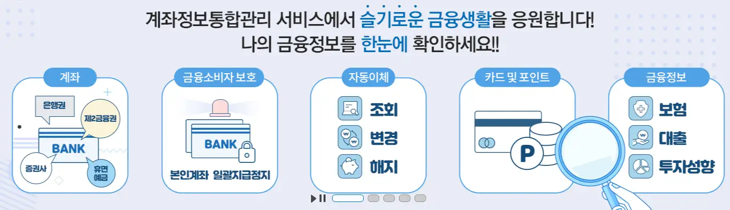 어카운트인포 휴면계좌찾기 앱 내 보험 조회