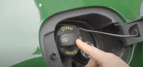 디젤차 주유구 캡 Diesel 표기