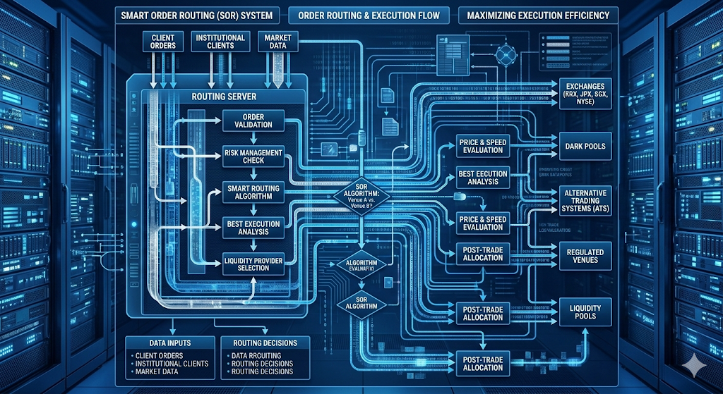 자체적인 스마트 오더 라우팅(SOR) 시스템을 가동