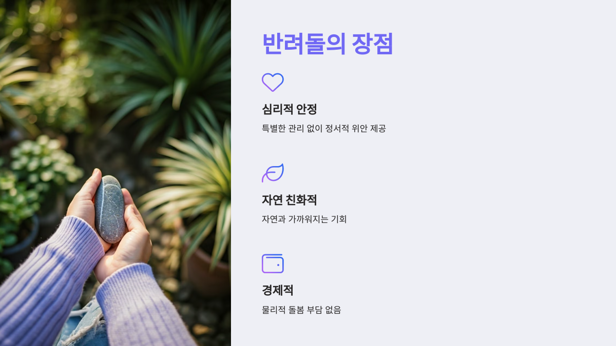 반려돌의 장점