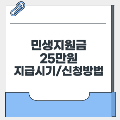 민생지원금 25만원