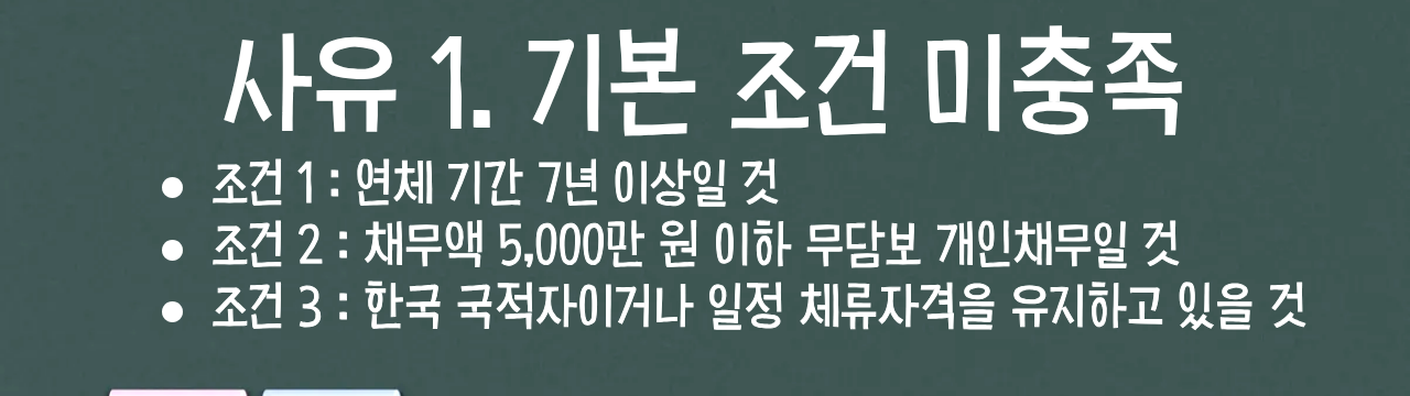 사유 1. 기본 조건 미충족 안내문