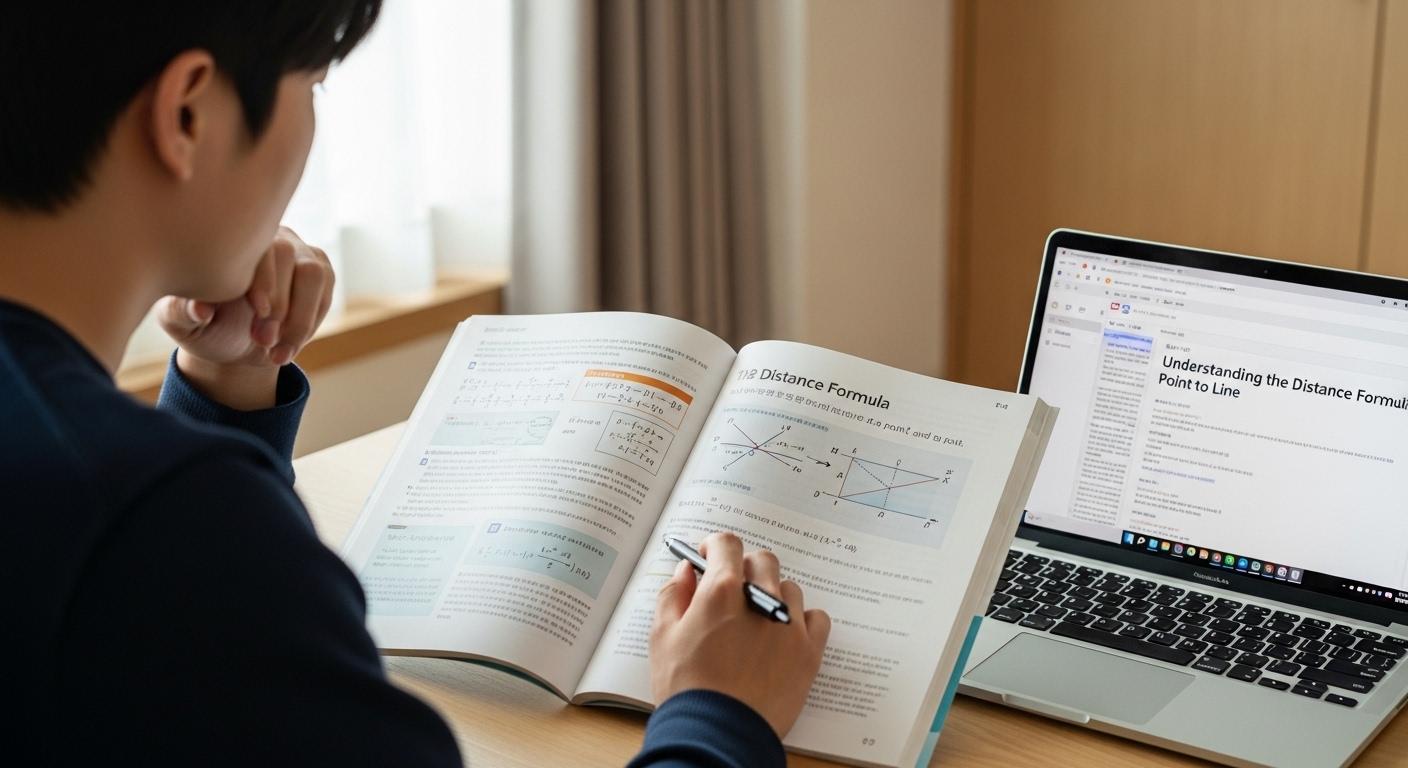 점과 직선 사이의 거리 공식