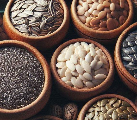 해바라기씨, 참깨, 치아씨드, 호박씨 등