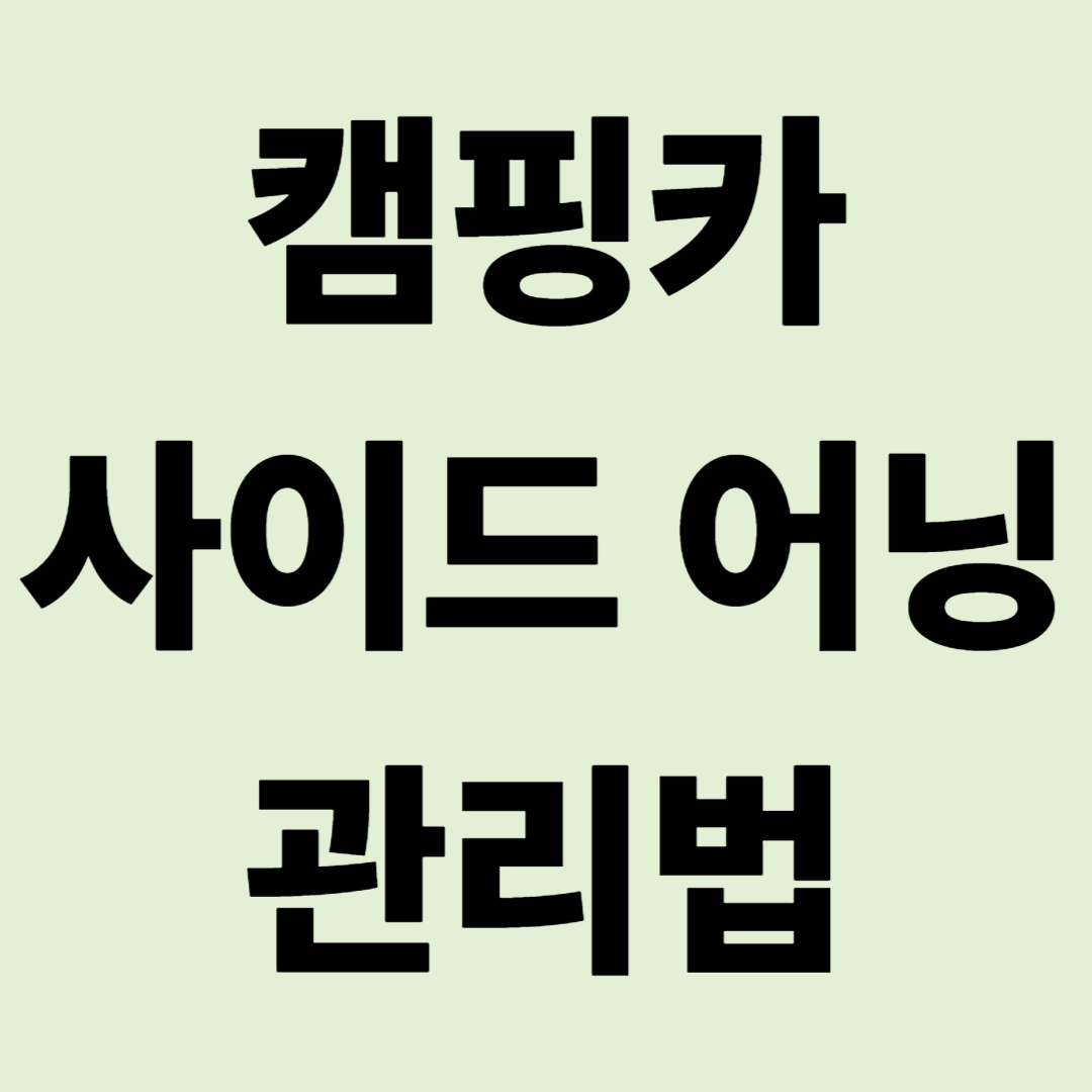 캠핑카 사이드 어닝 원단 오염 제거 전용 세정제와 곰팡이 방지법