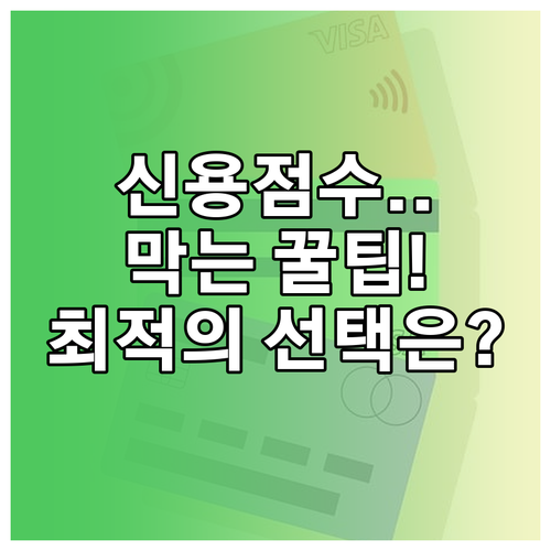 신용점수 하락 막는 카드론 현금서비스..