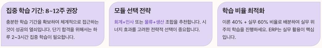 ERP정보관리사 단기 합격 비법 - 포인트 요약 이미지