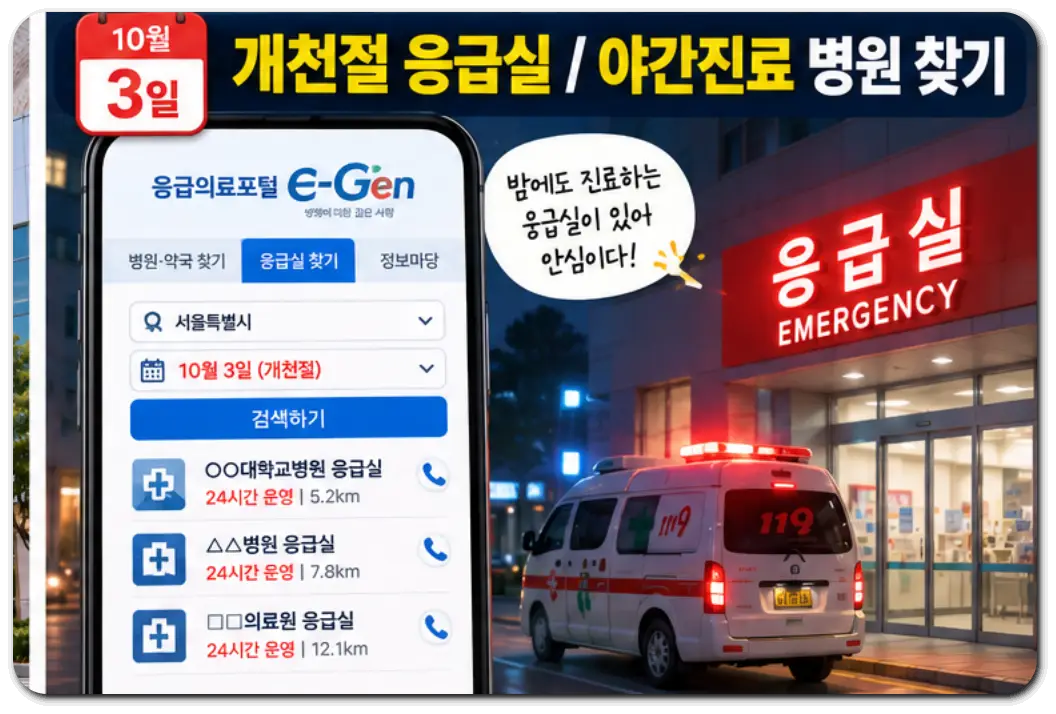 개천절_응급실_야간진료_찾기