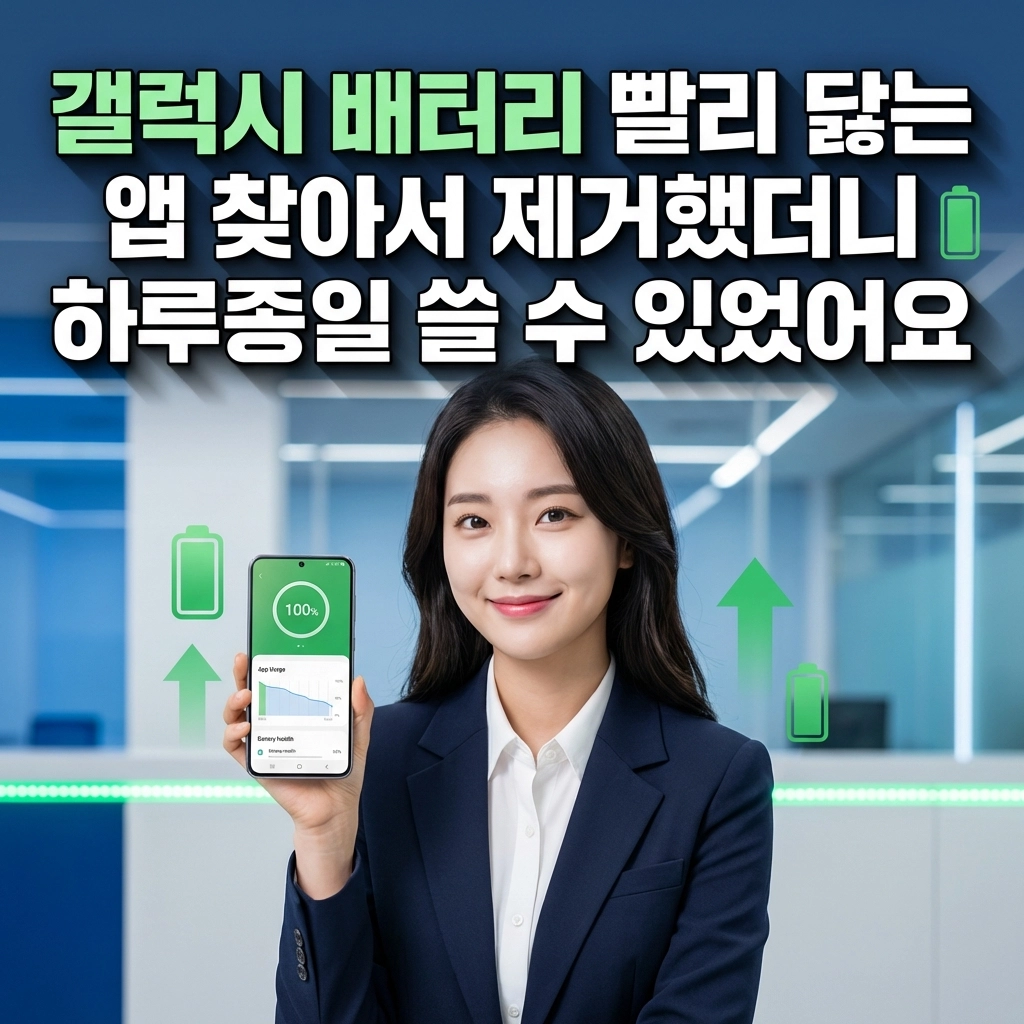 갤럭시 배터리 빨리 닳는 앱 찾아서 제거했더니 하루종일 쓸 수 있었어요