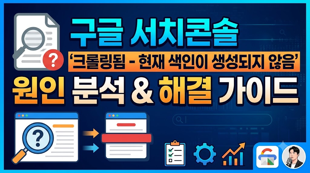 구글 서치콘솔 크롤링됨 현재 색인이 생성되지 않음 오류 상태 화면과 색인 생성 요청 절차