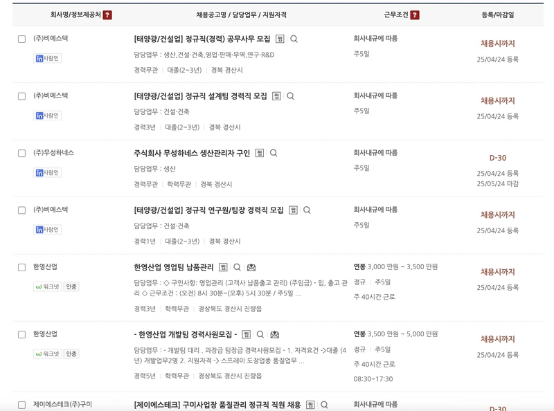 경산시-일자리센터-채용정보-2025년4월