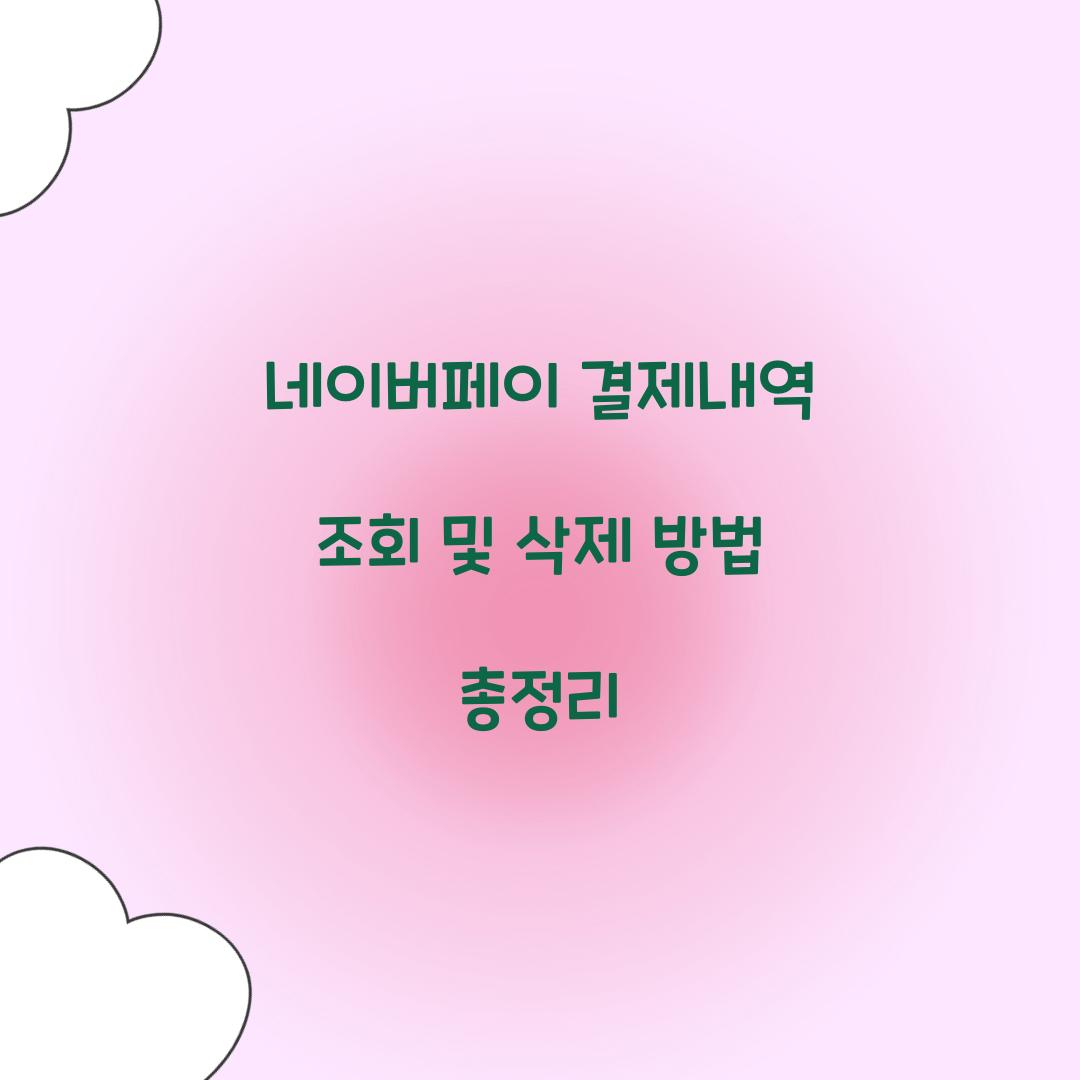 네이버페이 결제내역 조회