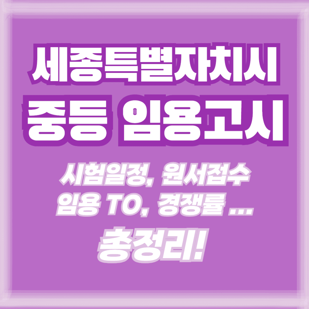 세종 중등 임용 썸네일