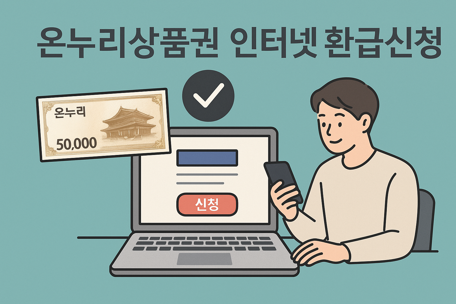 온누리상품권 환급 신청과 관련한 이미지