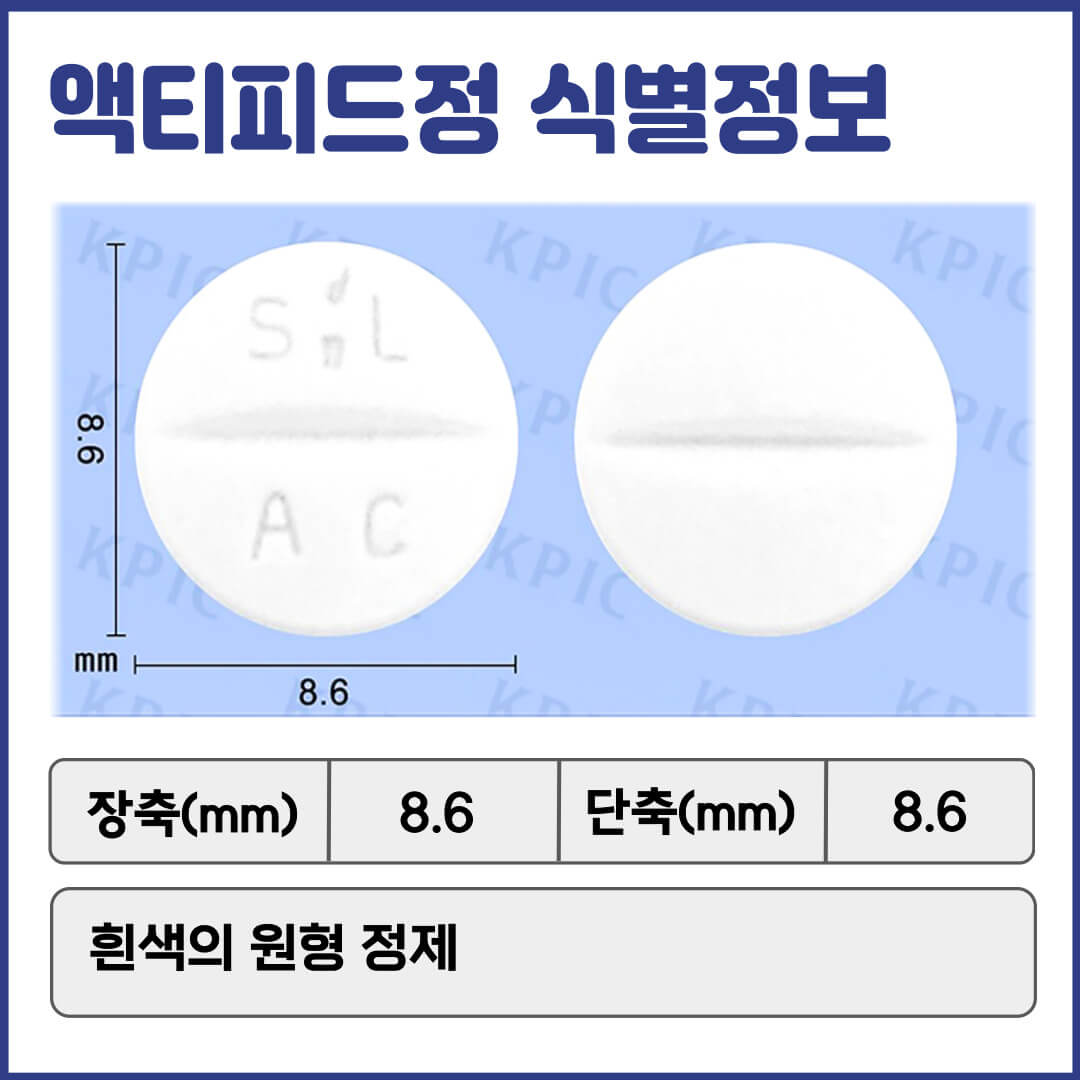 액티피드정 식별정보