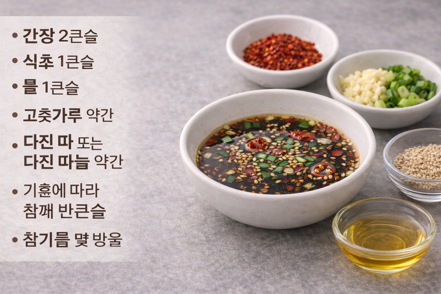 배추전 간장소스 레시피