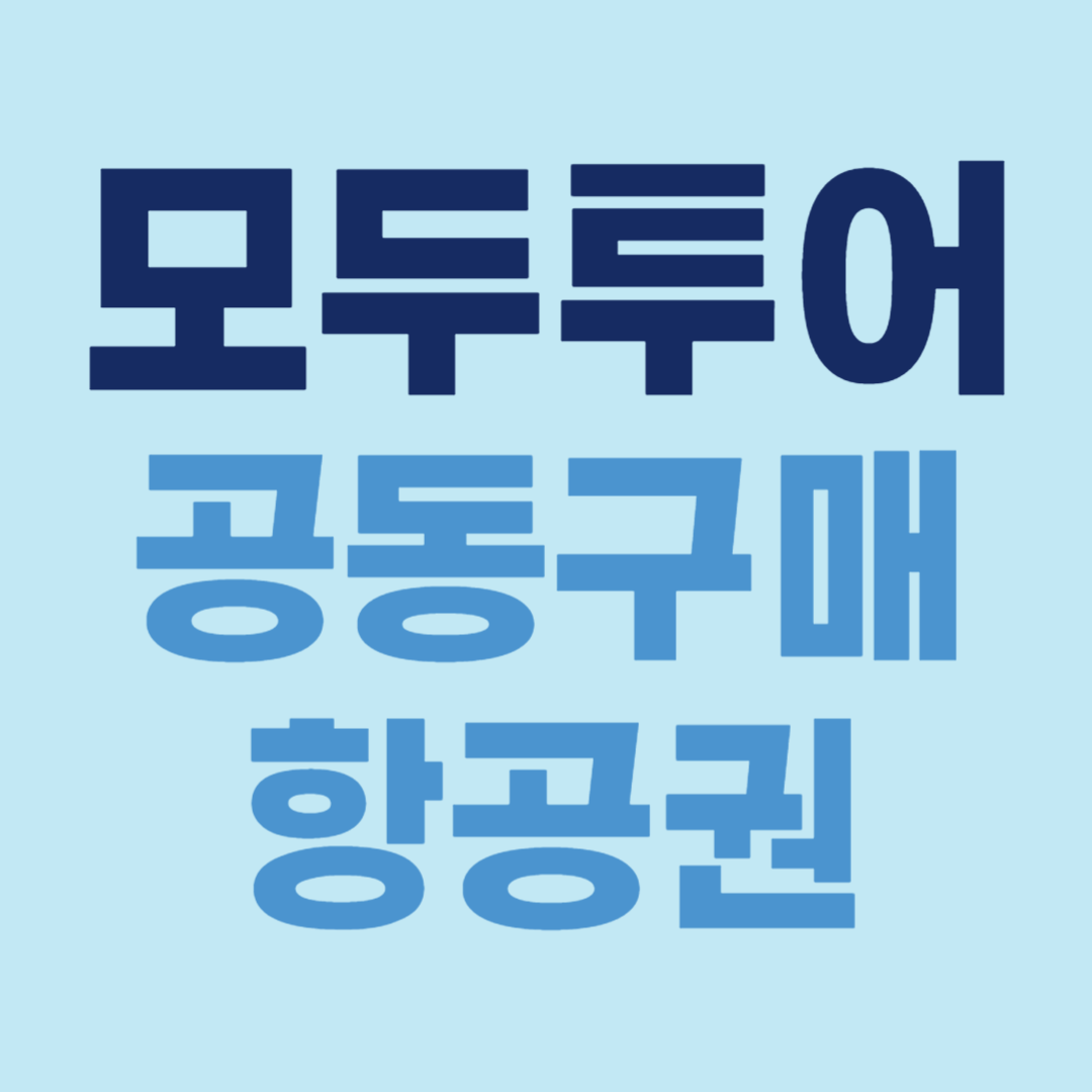 모두투어 공동구매 항공권