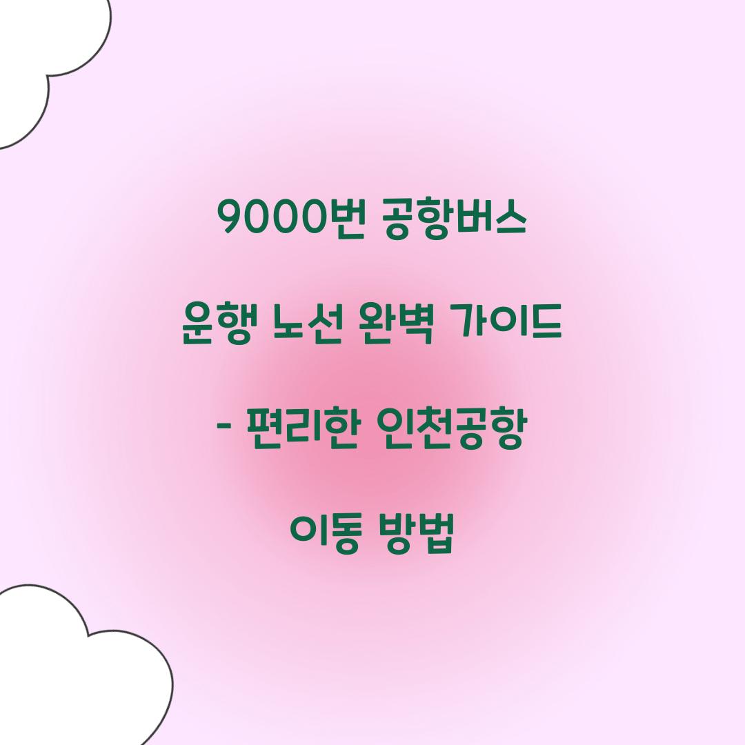 9000번 공항버스 운행 노선
