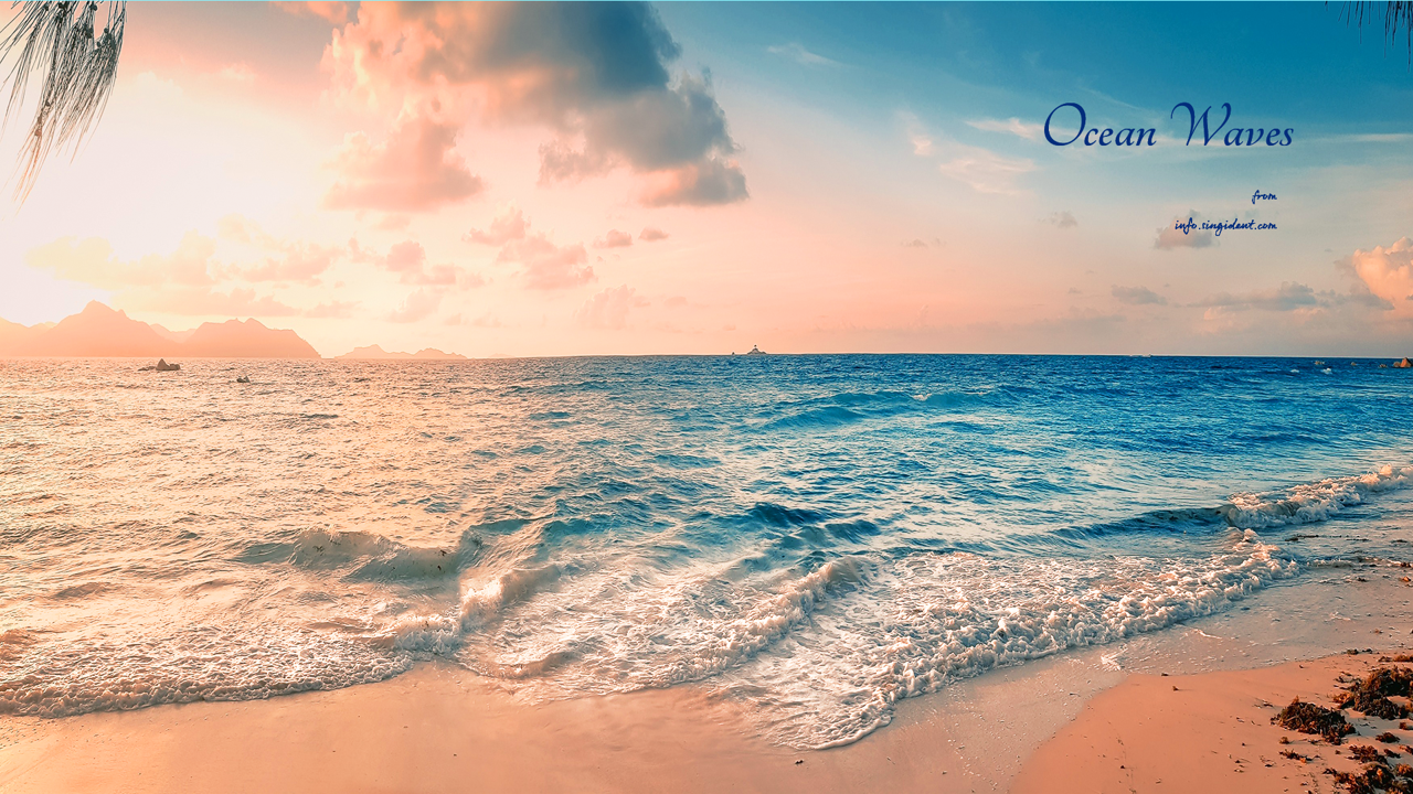 15 해변의 파도와 노을 C - Ocean Waves 파도배경화면