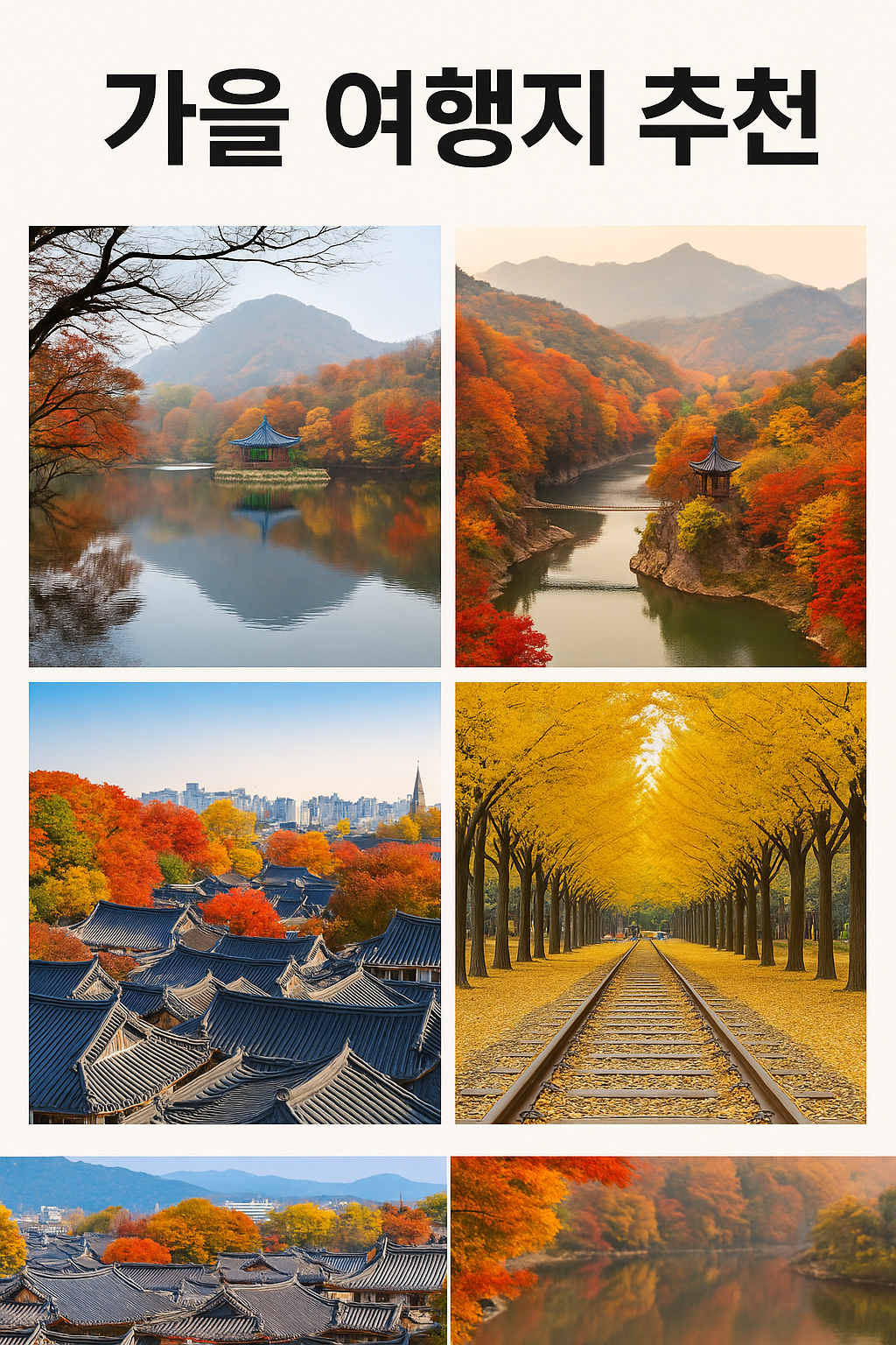 가을 여행지 한눈에 보기