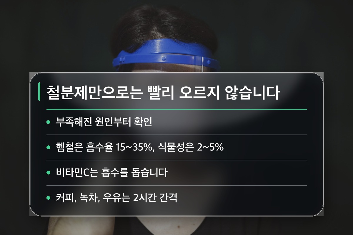 헤모글로빈 세 번째 오해, 철분제만 먹으면 금방 오릅니다