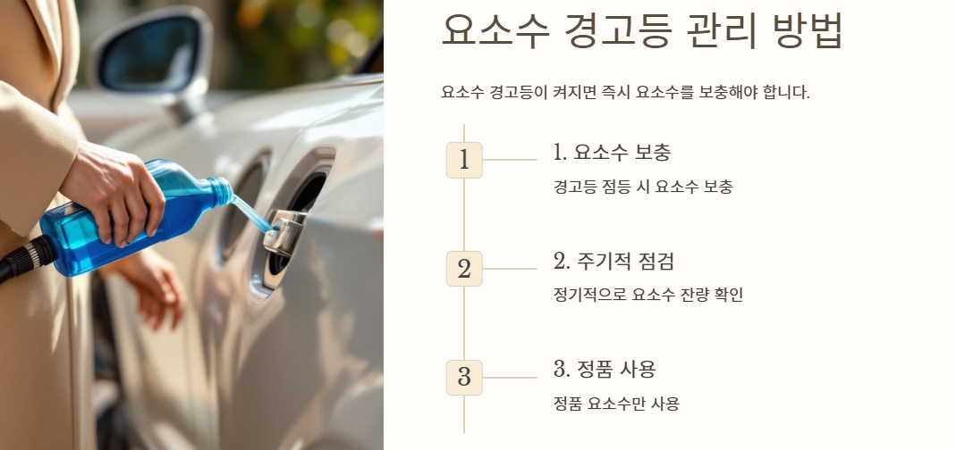 요소수 경고등, 원인과 대처 방법