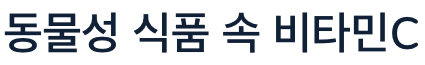 비타민C 동물성 식품