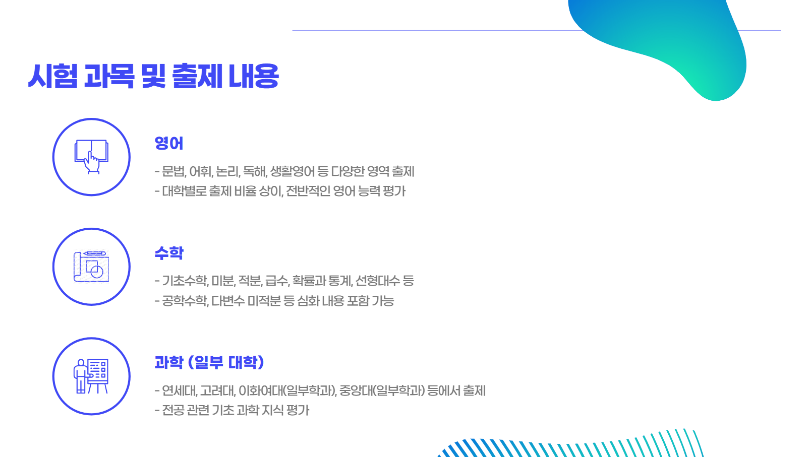 편입시험과목