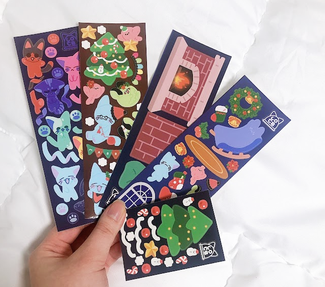 스티커 자른 모습