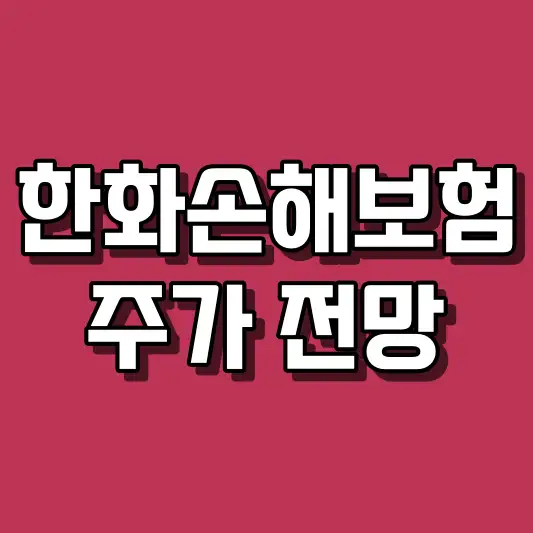 한화손해보험 주가 전망