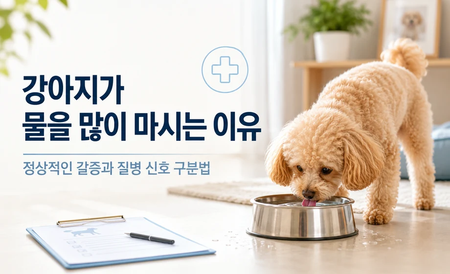 강아지가 물을 많이 마시는 이유와 정상적인 갈증 및 질병 신호 구분법
