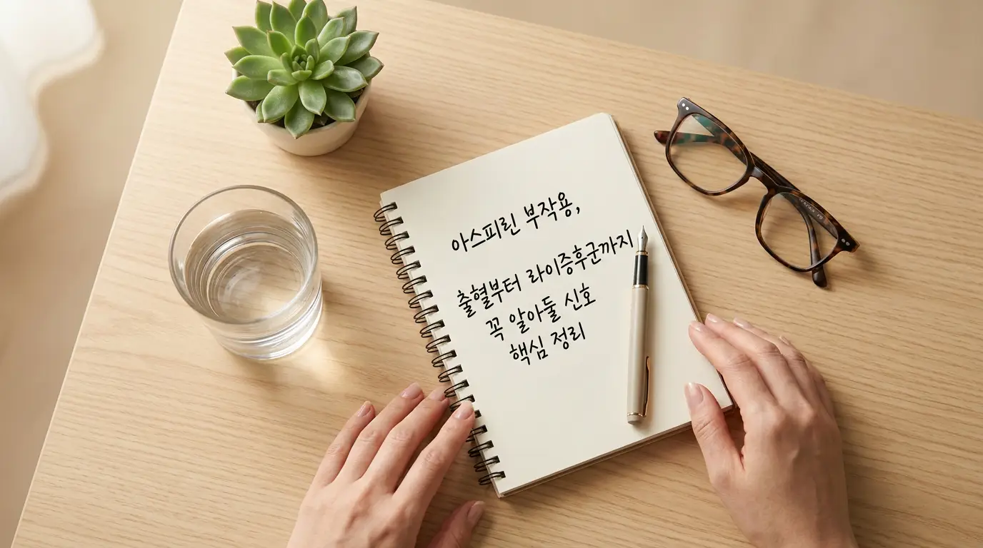 아스피린 부작용, 출혈부터 라이증후군까지 꼭 알아둘 신호 핵심 정리