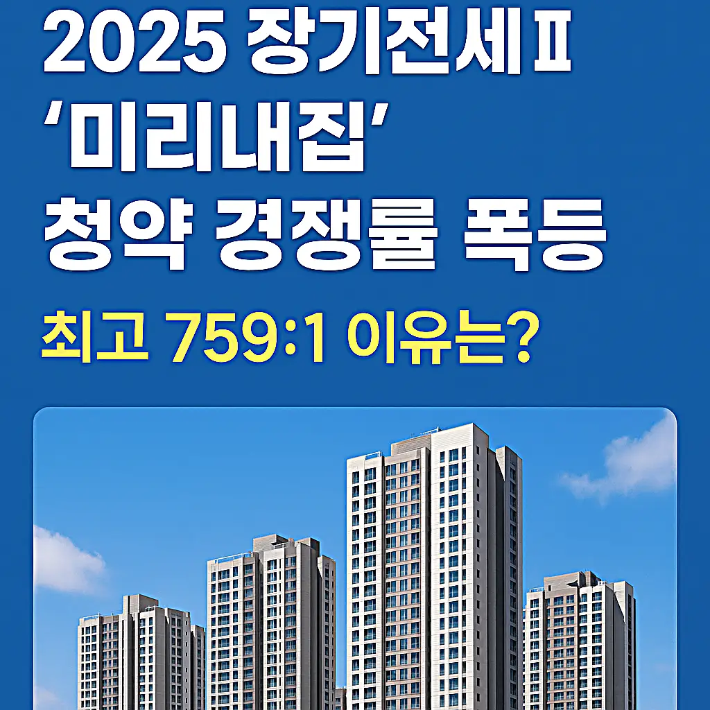 2025 장기전세Ⅱ &lsquo;미리내집&rsquo; 청약 경쟁률 폭등